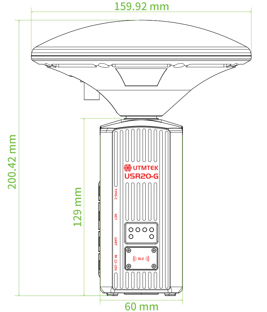 USR20-G Dimensions